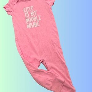 Carter's Pink One Piece Footie